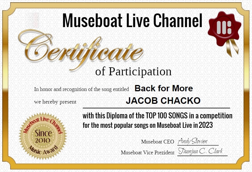 JACOB CHACKO on Museboat LIve